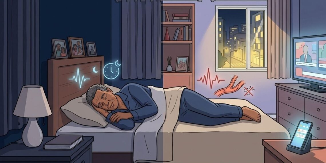 Dormir com muita luz no quarto pode afetar mais do que o sono? Estudo acompanhou a relação com a saúde do coração