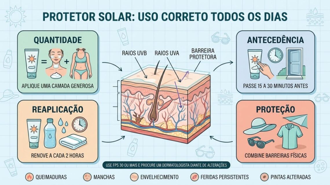 Como usar protetor solar do jeito certo para proteger a pele sem ...