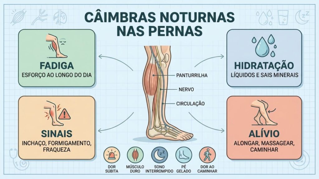 Fadiga, hidratação, sinais de alerta e alívio orientam a investigação.