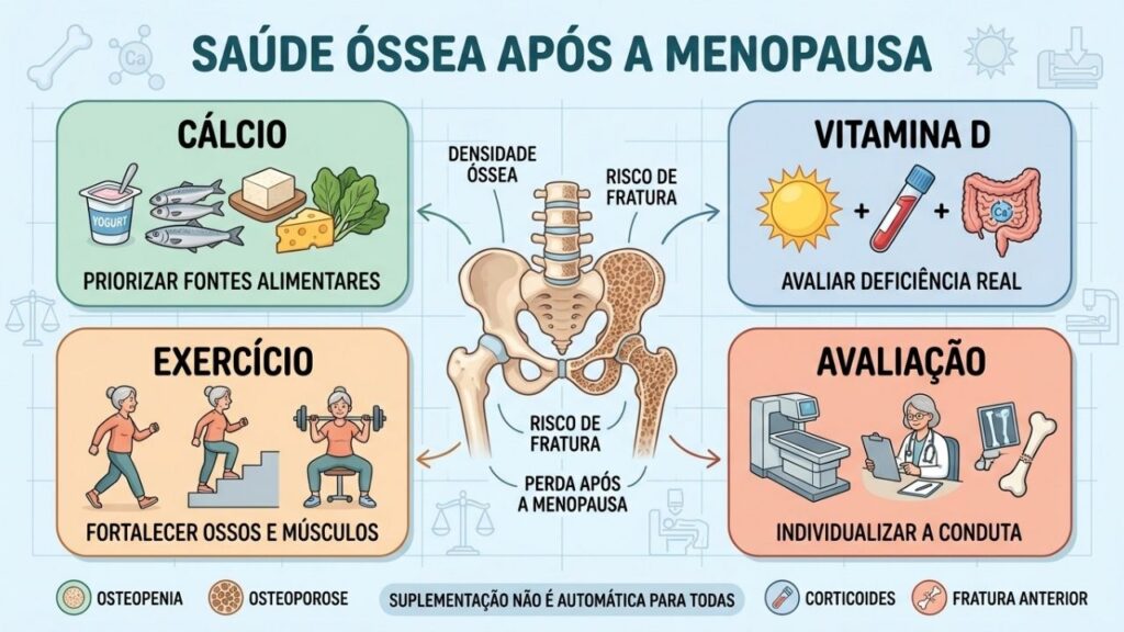 Alimentação, vitamina D, exercício e avaliação orientam a prevenção de fraturas.