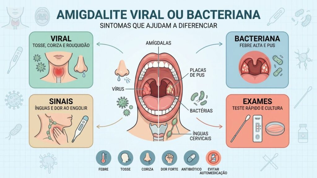 Febre, pus, tosse, coriza e exames orientam o tratamento correto.