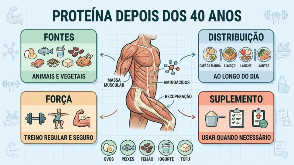 Fontes variadas, treino e distribuição tornam a proteína mais eficiente.