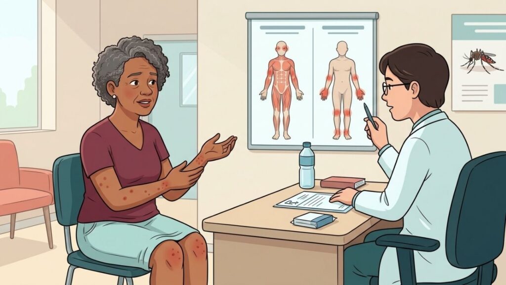 Exames e avaliação médica confirmam diferenças entre dengue e chikungunya.
