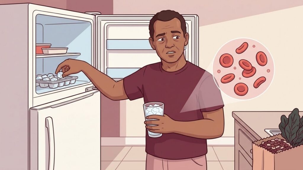 Pagofagia com cansaço merece investigação dos níveis de ferro no sangue.