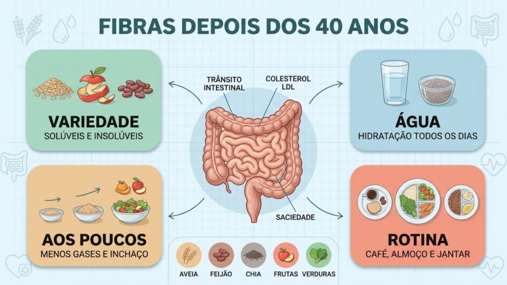 Quatro cuidados para consumir fibras com menos gases e melhor adaptação.