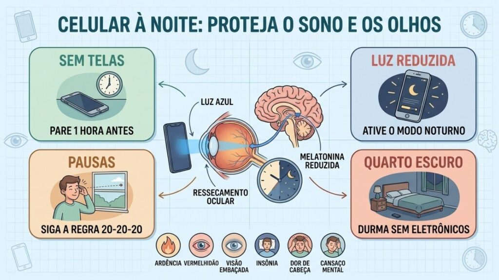 Quatro cuidados reduzem insônia, ressecamento ocular e cansaço causado pelas telas.