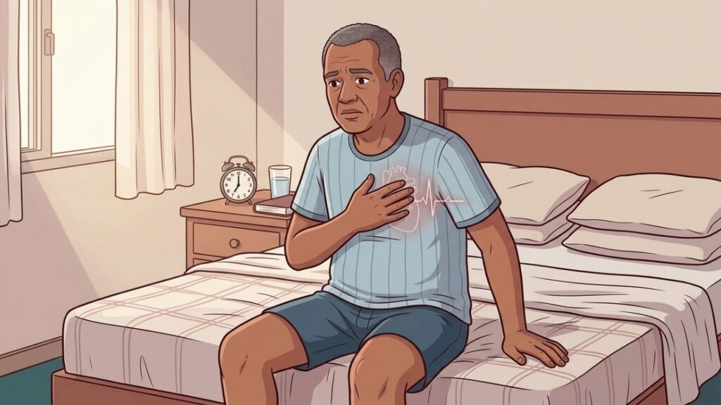 Palpitações, tontura e cansaço matinal recorrentes justificam avaliação médica.