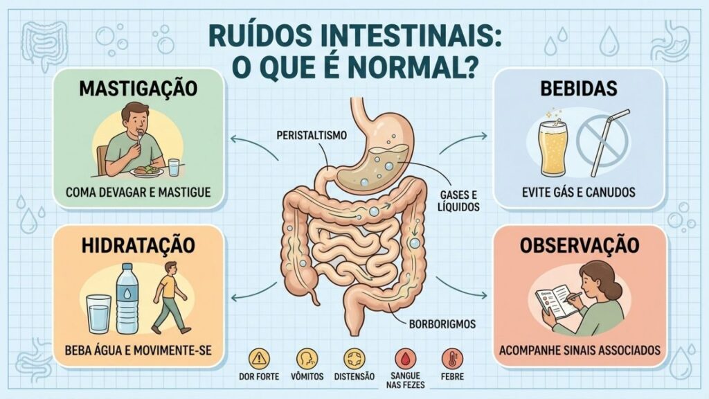 Mastigação, hidratação, hábitos alimentares e sinais de alerta orientam o cuidado intestinal.