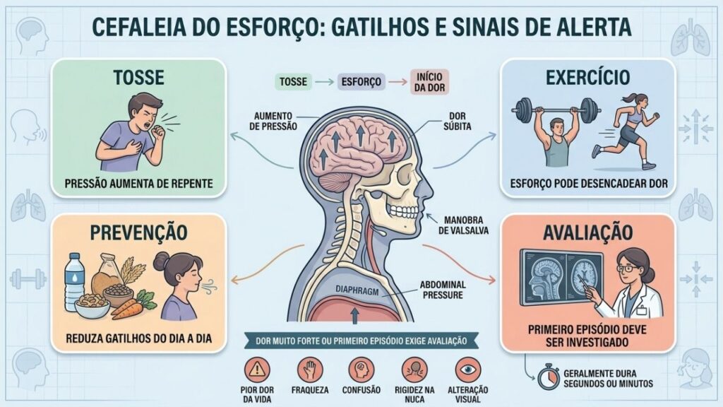 Tosse, exercício, prevenção e sinais de alerta orientam a investigação.