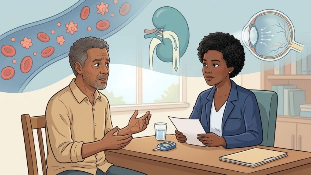 Exames simples podem esclarecer cedo se os sintomas estão ligados ao diabetes.