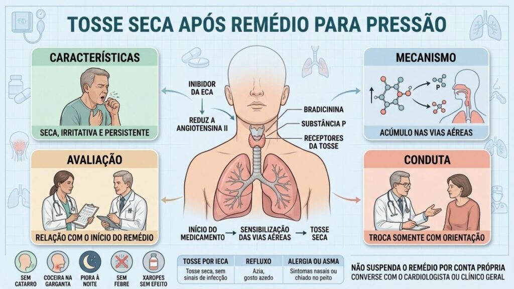 Mecanismo, sintomas e avaliação orientam a suspeita de tosse causada por IECA.