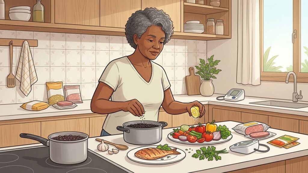 Ler rótulos e escolher alimentos naturais favorece o controle da pressão arterial.