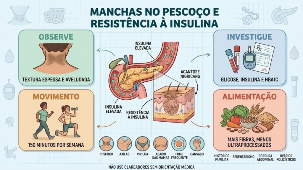 Observação, exames, movimento e alimentação ajudam a enfrentar a resistência à insulina.