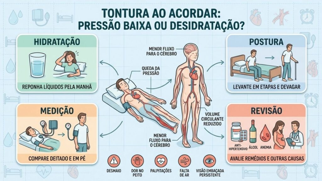 Hidratação, postura, medição e sinais de alerta orientam uma manhã mais segura.