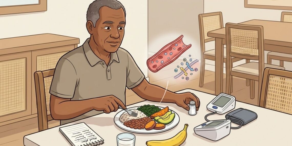 A maioria das pessoas se concentra em banana quando pensa em potássio, mas é importante variar os alimentos para também consumir magnésio e ajudar a pressão