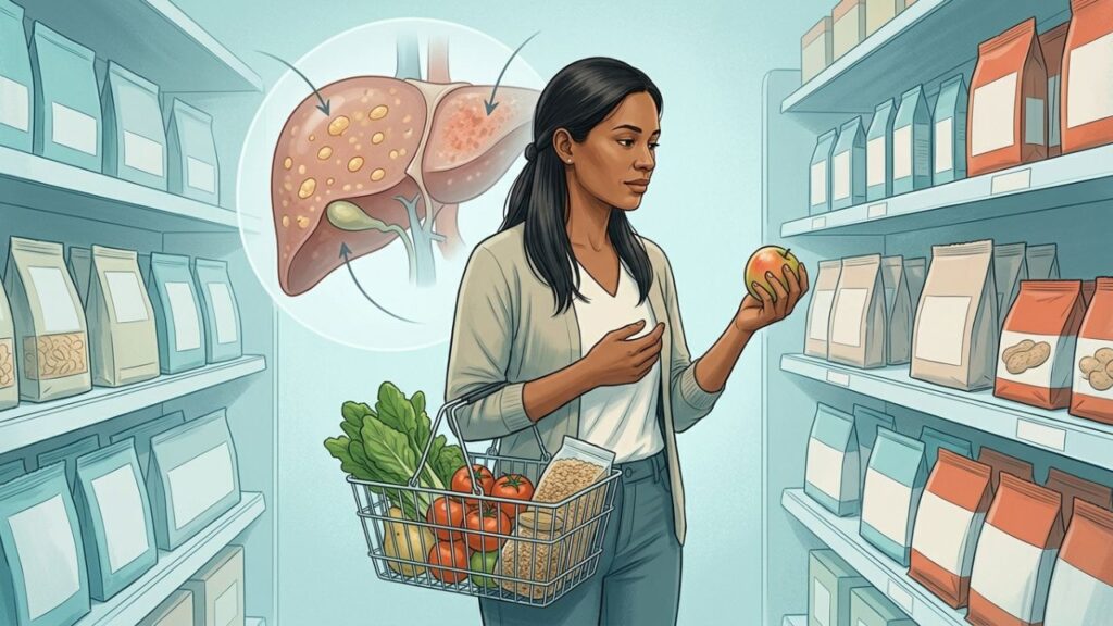 Ultraprocessados frequentes podem favorecer gordura no fígado e inflamação.