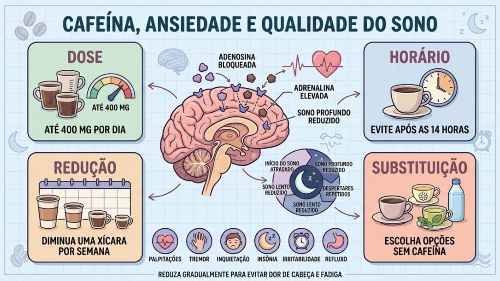 Dose, horário, redução gradual e substituições protegem sono e equilíbrio emocional.