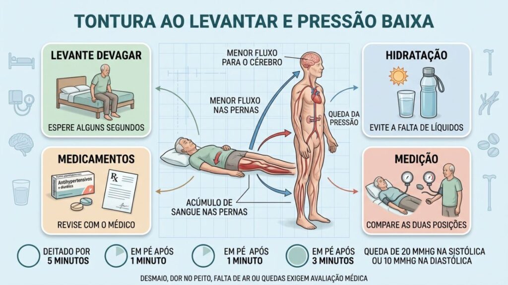 Visão escurecida e desequilíbrio frequente aumentam o risco de quedas.