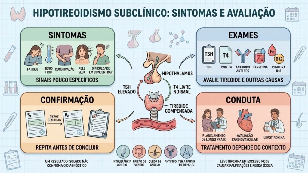 Sintomas, exames, repetição e contexto clínico orientam a conduta tireoidiana.