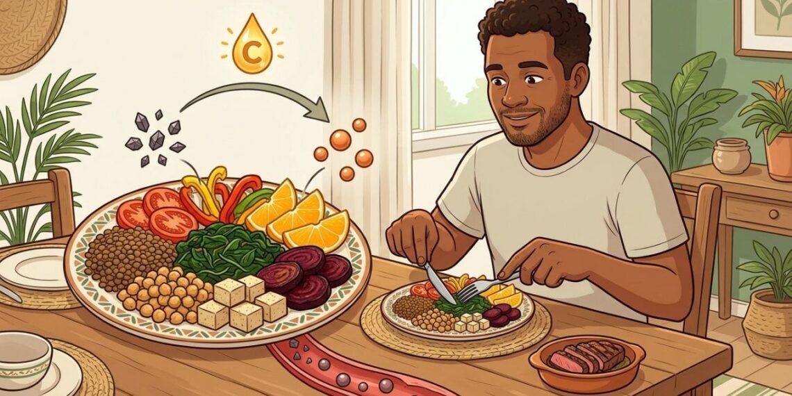 A maioria das pessoas se concentra em carne vermelha quando pensa em ferro, mas é importante variar os alimentos para também absorver vitamina C e cuidar do sangue