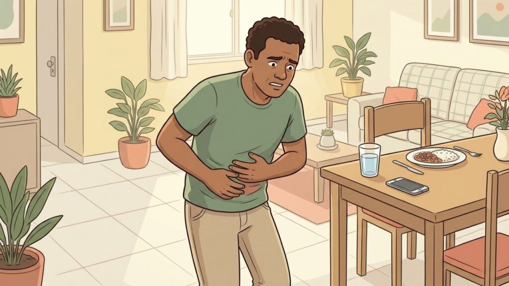 Piora progressiva, náusea e falta de apetite reforçam o alerta abdominal.