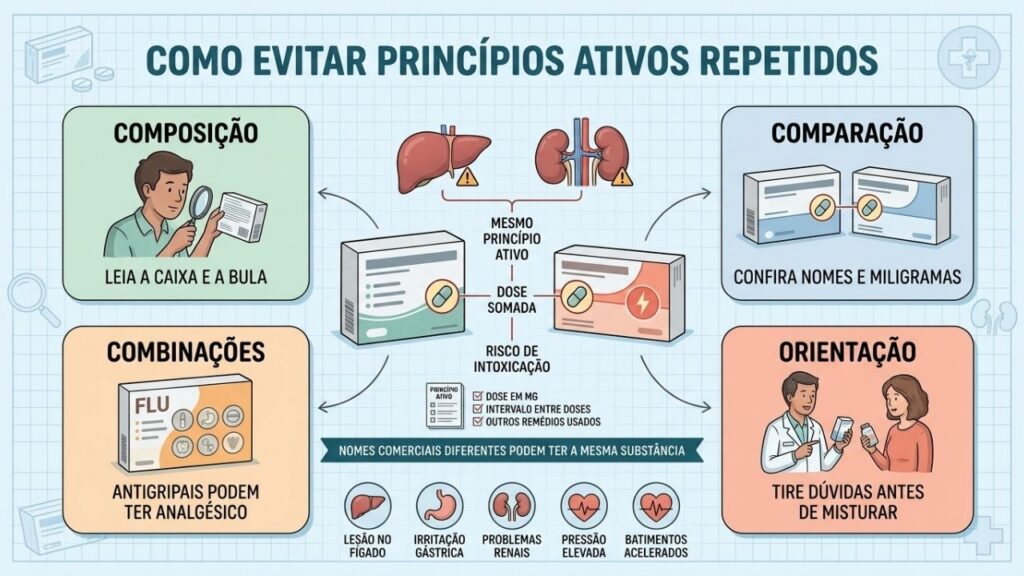 Composição, comparação, combinações e orientação evitam a repetição de medicamentos.