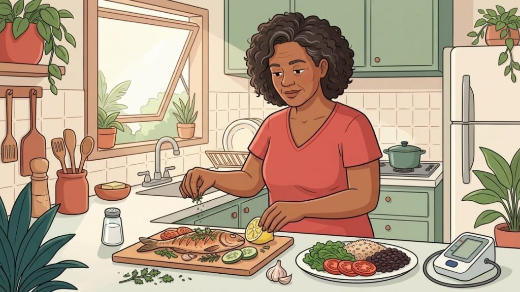 Comparar rótulos e priorizar alimentos frescos ajuda a reduzir o sódio diário.