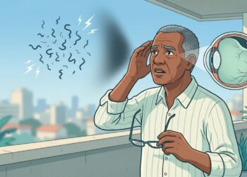 Ver pontos escuros flutuando na visão nem sempre é cansaço nos olhos e pode ter ligação com alterações no gel interno do olho