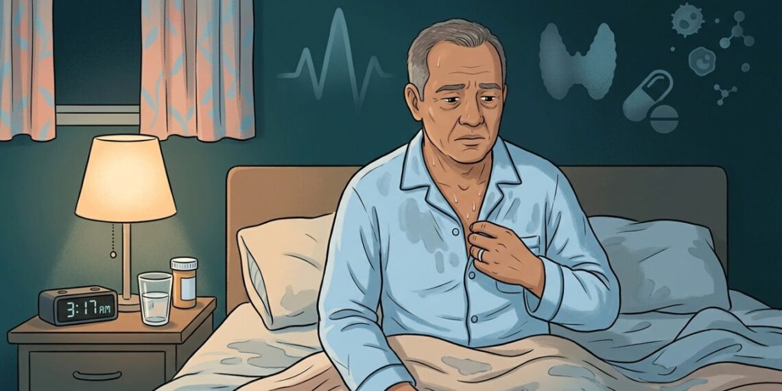 O que significa suar muito durante a noite?