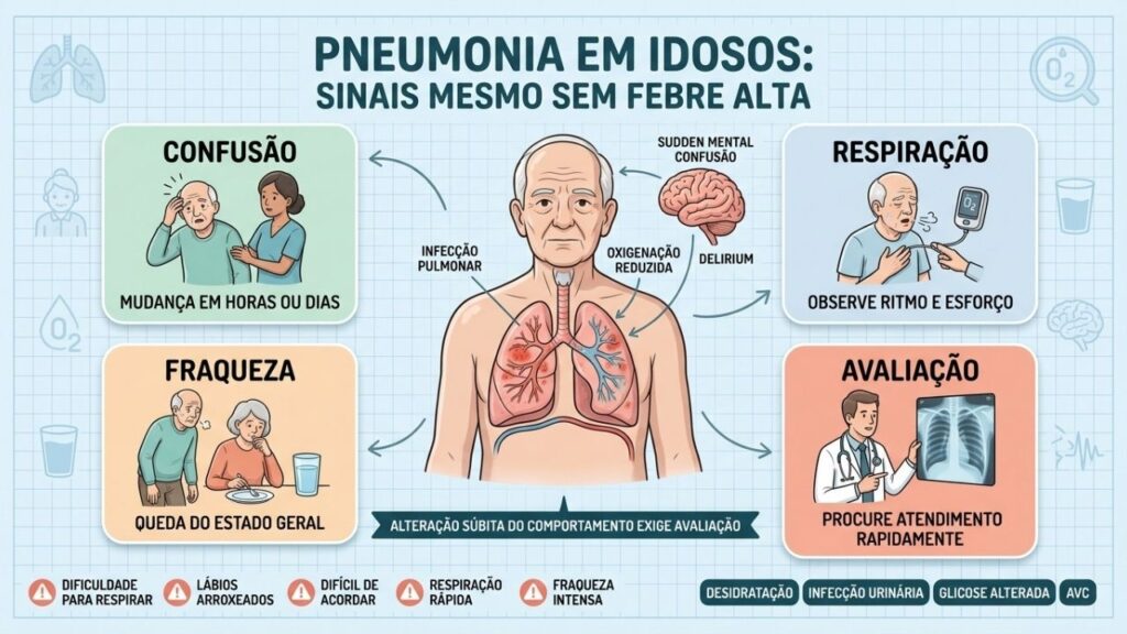 Confusão, respiração rápida, fraqueza e sonolência exigem avaliação médica rápida.