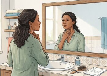 4 sintomas de problemas na tireoide visíveis no espelho