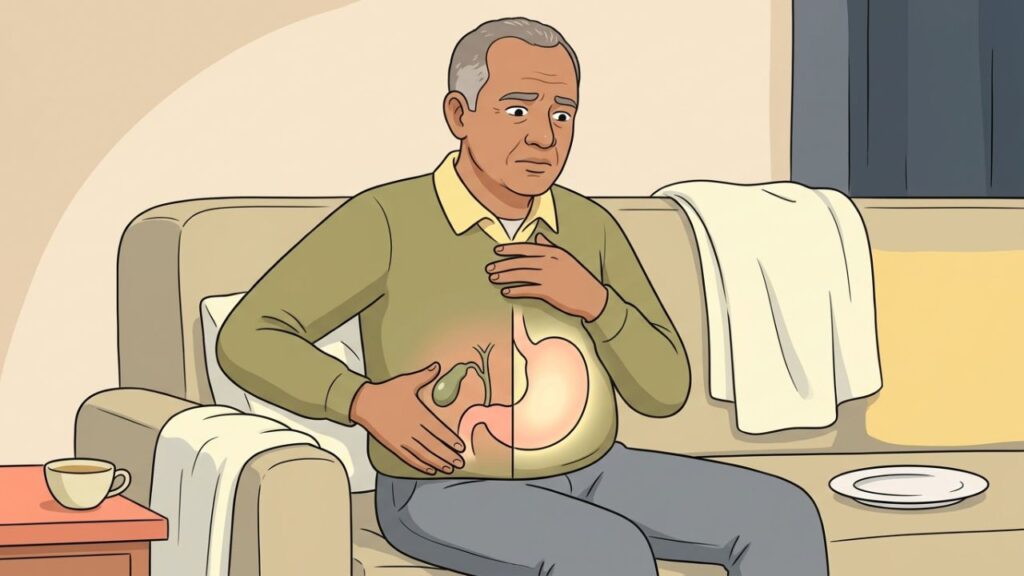Dor no alto da barriga pode envolver estômago, vesícula ou bile.