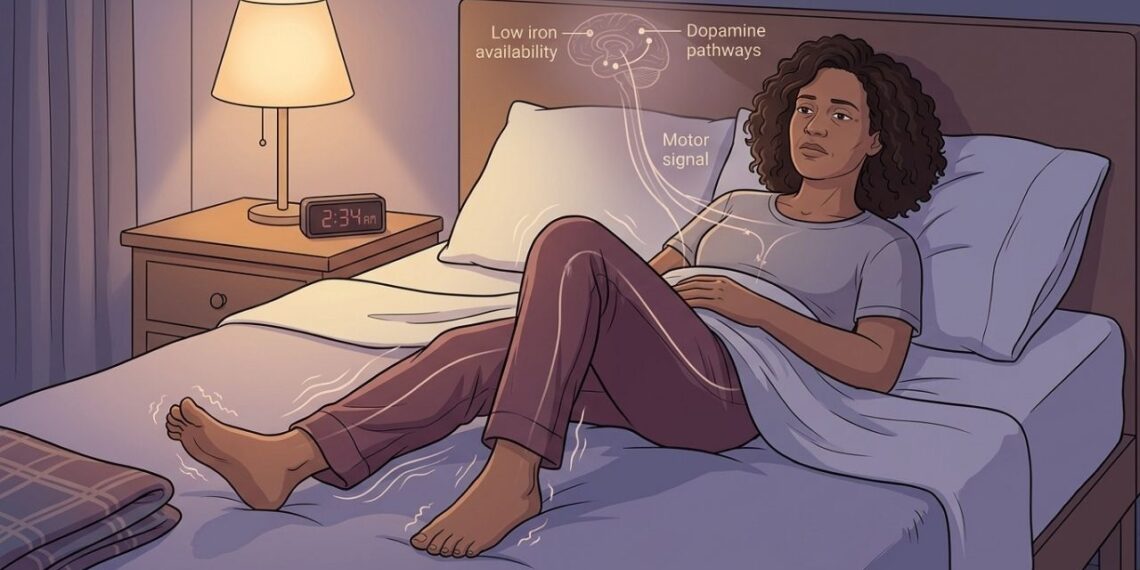 A inquietação nas pernas à noite não é somente ansiedade e o ferro baixo merece atenção