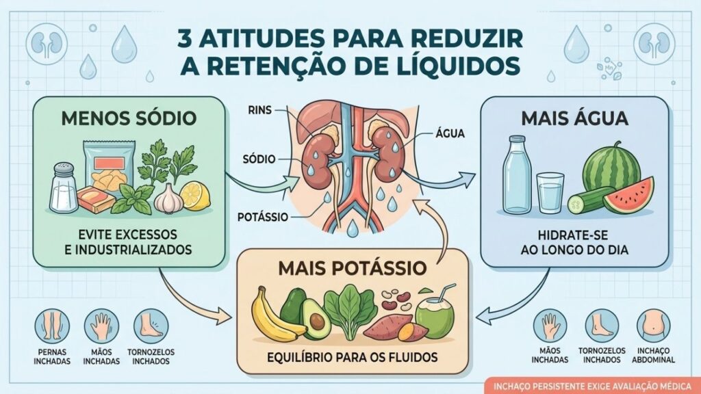 3 coisas que você deve fazer para ajudar a reduzir a retenção de líquidos no corpo