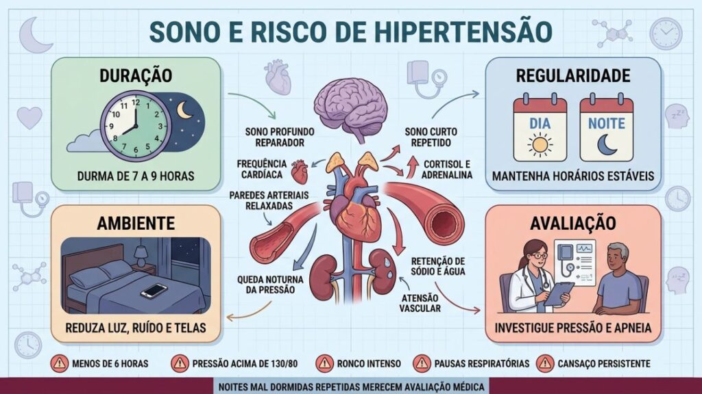 Duração, regularidade, ambiente e avaliação protegem sono e pressão arterial.