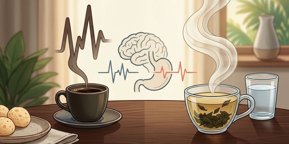 Chá verde ou café pela manhã: qual desperta melhor sem causar ansiedade nem azia