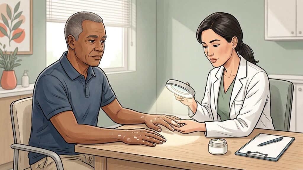 Padrões persistentes em várias unhas podem exigir avaliação dermatológica.