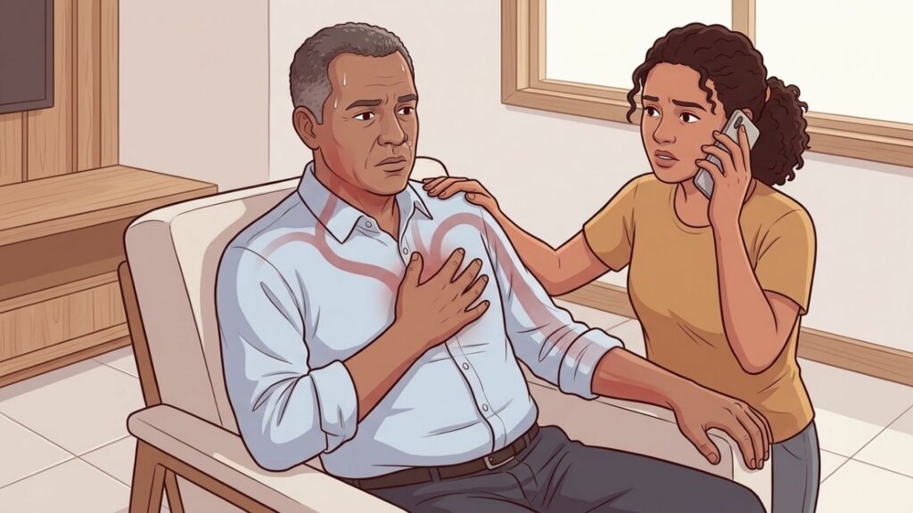 Infarto também pode causar falta de ar, náusea e cansaço súbito.