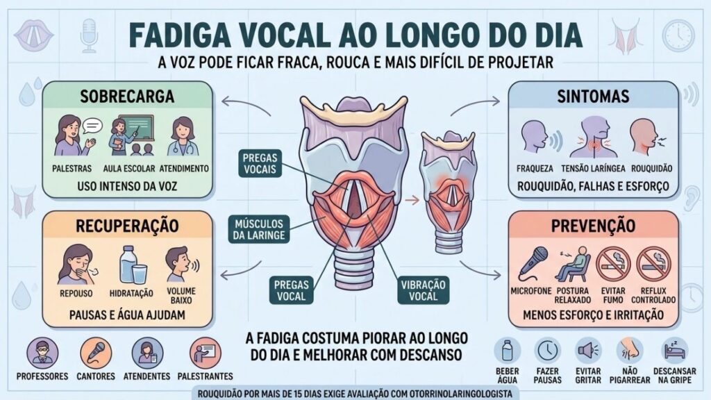 Sobrecarga, sintomas, recuperação e prevenção ajudam a proteger a saúde vocal.