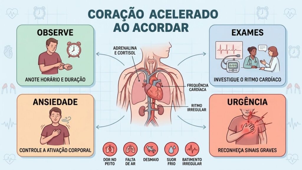 Observação, exames, controle da ansiedade e urgência orientam a investigação cardíaca.