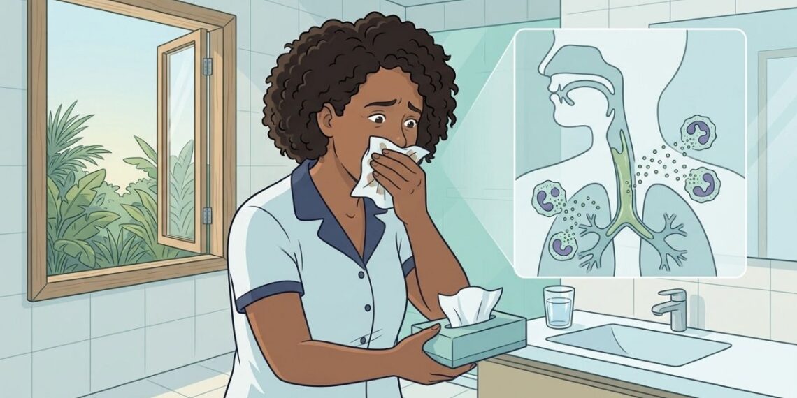 Catarro verde ao acordar não significa sempre que existe uma infecção bacteriana
