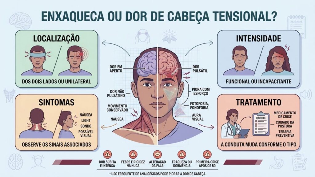Localização, intensidade, sintomas e resposta ao esforço diferenciam as duas dores.