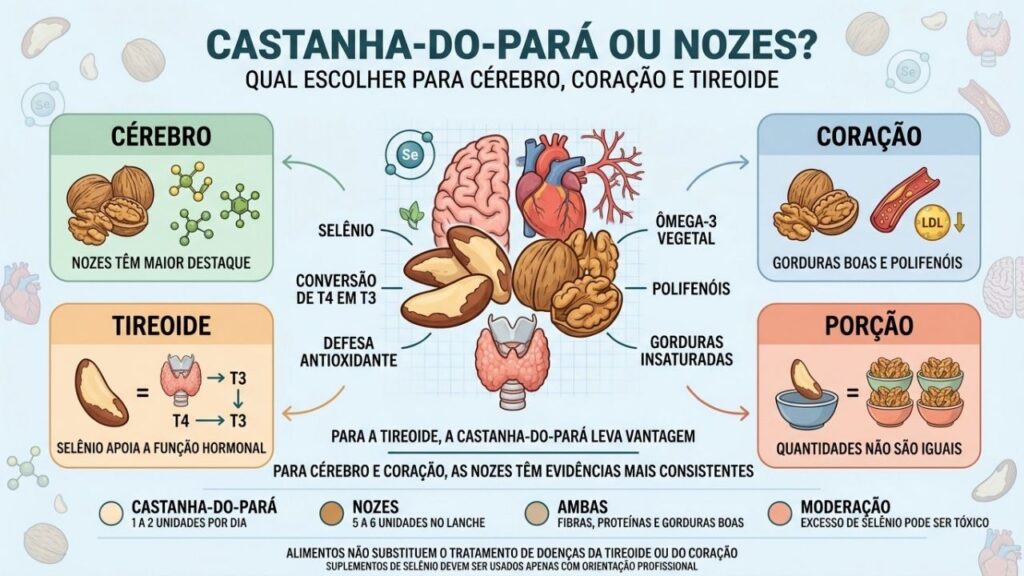 Ômega-3, selênio, porções e moderação orientam a escolha do lanche diário.