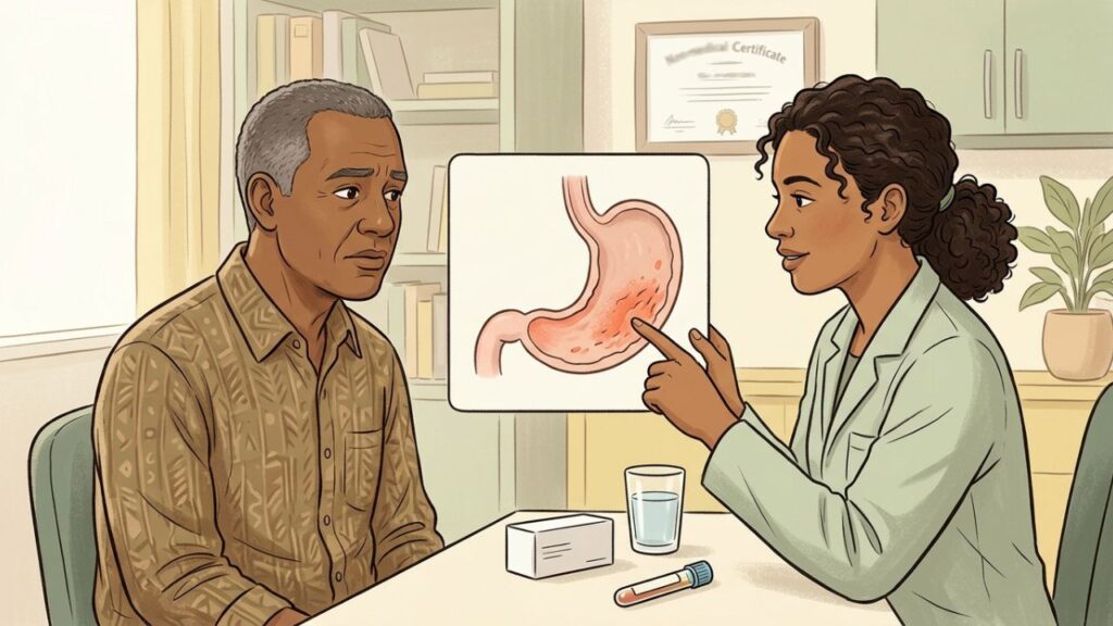Dor e queimação podem indicar inflamação da mucosa do estômago.