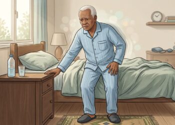 Sentir tontura ao levantar nem sempre é pressão baixa: estudo liga tontura postural à desidratação crônica em idosos