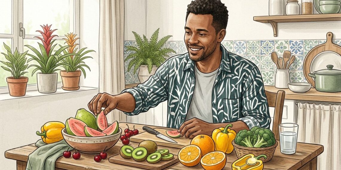 A maioria das pessoas se concentra em laranja e acerola quando pensa em vitamina C, mas é importante variar a fonte para também consumir antioxidantes diferentes