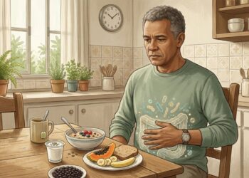 Acordar com a barriga inchada e desconforto abdominal com frequência pode ser um sinal precoce de alteração na microbiota intestinal que pede investigação