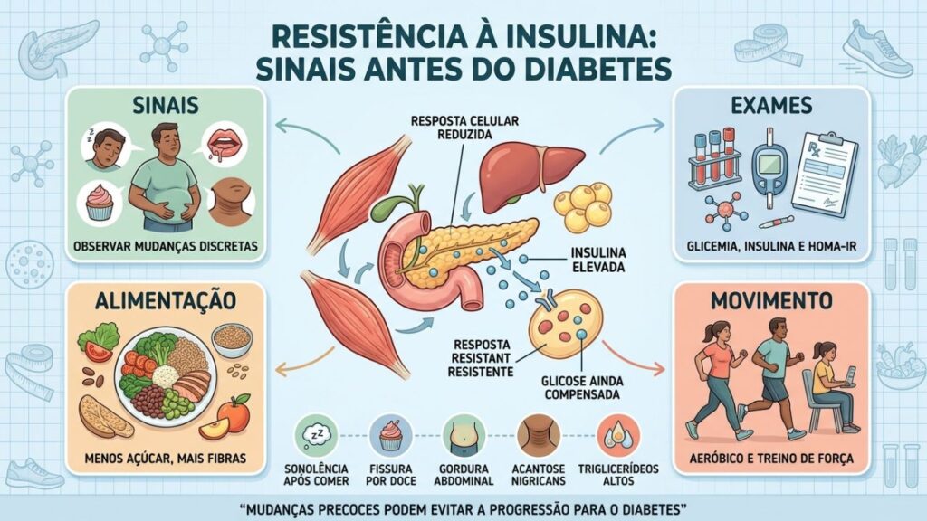 Sinais, exames, alimentação e movimento ajudam a reverter a resistência à insulina.