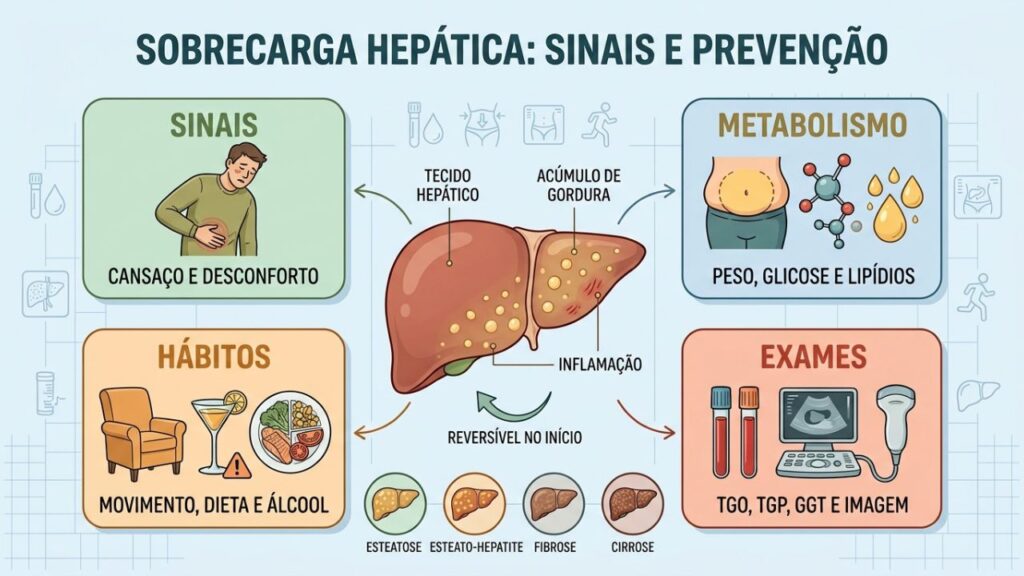 Sinais, metabolismo, hábitos e exames orientam a prevenção da esteatose hepática.