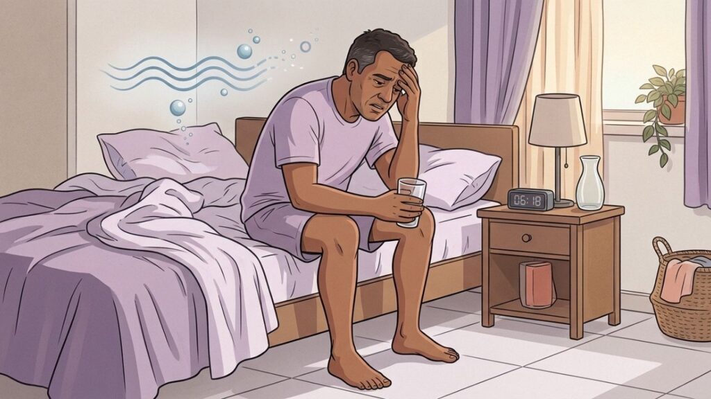 Ronco alto e pausas respiratórias podem fragmentar o sono durante a noite.